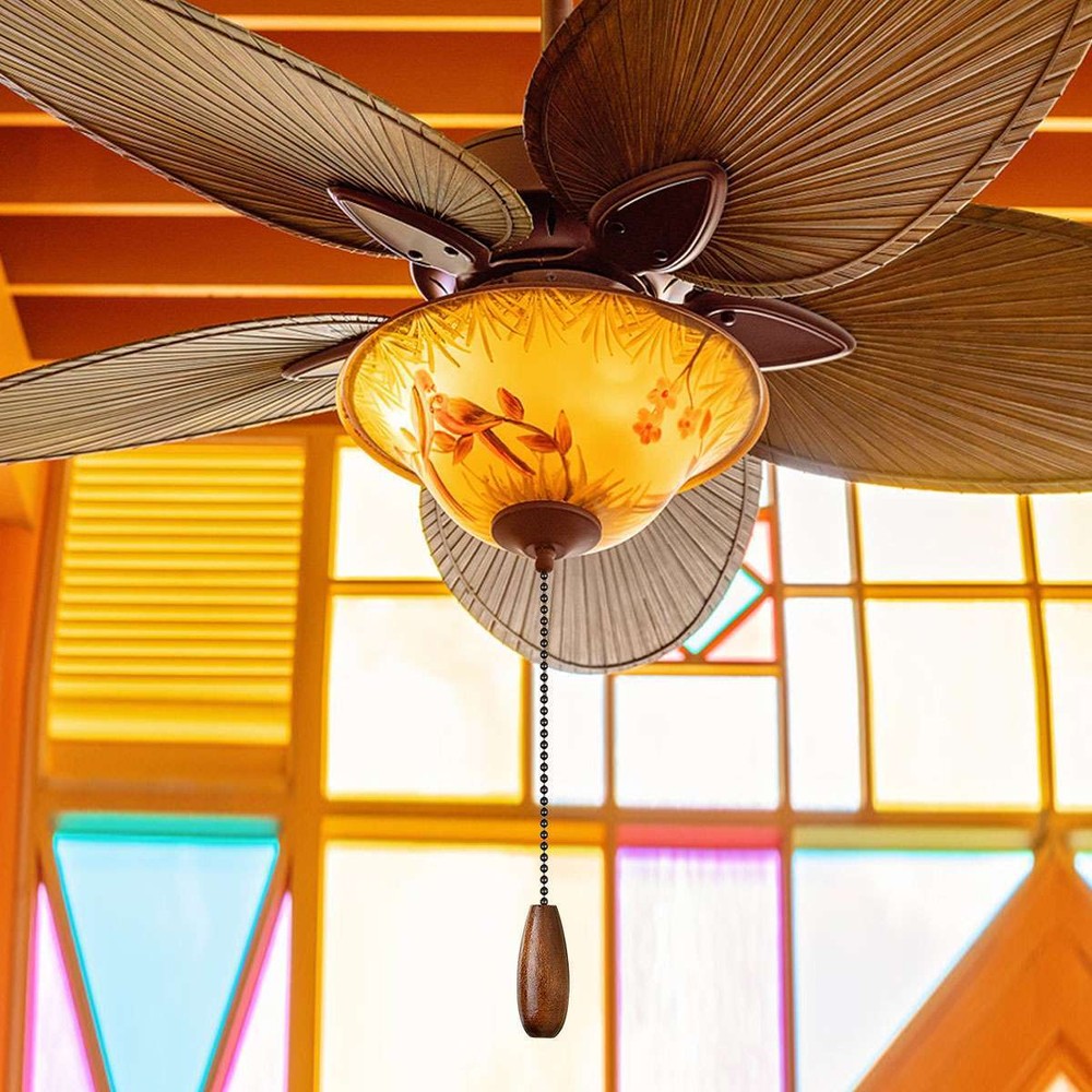 1/2/4Pcs Ceiling Fan Chain Pulls Wooden Pull Chain Extension Pull Chain for Ceil