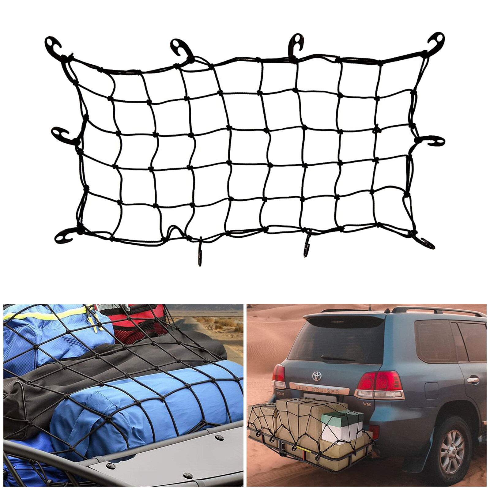 Hitch Mount Cargo Carrier Basket 60"X20"X6" with 16 Cuft. Waterproof Cargo Bag