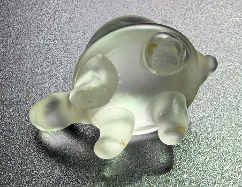Frosted Turtle Figurine