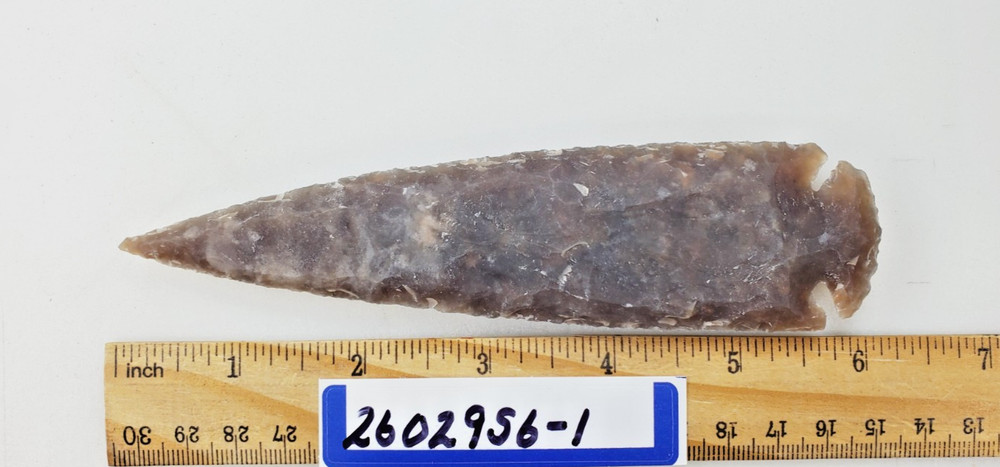 6" Spearhead - Lance Head - Drill Point - Knife - Hand Knapped Agate