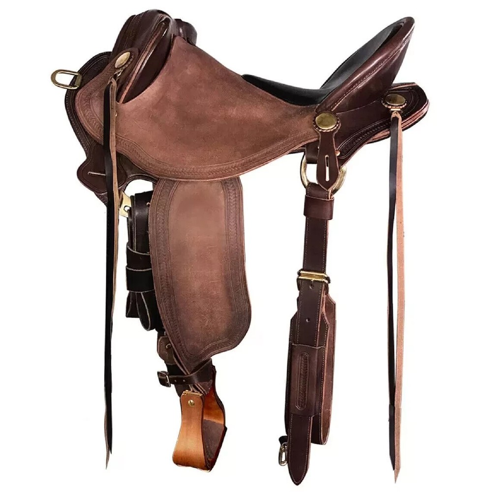 High Quality Australian Style Half Breed Aussie Leather Saddle 16"