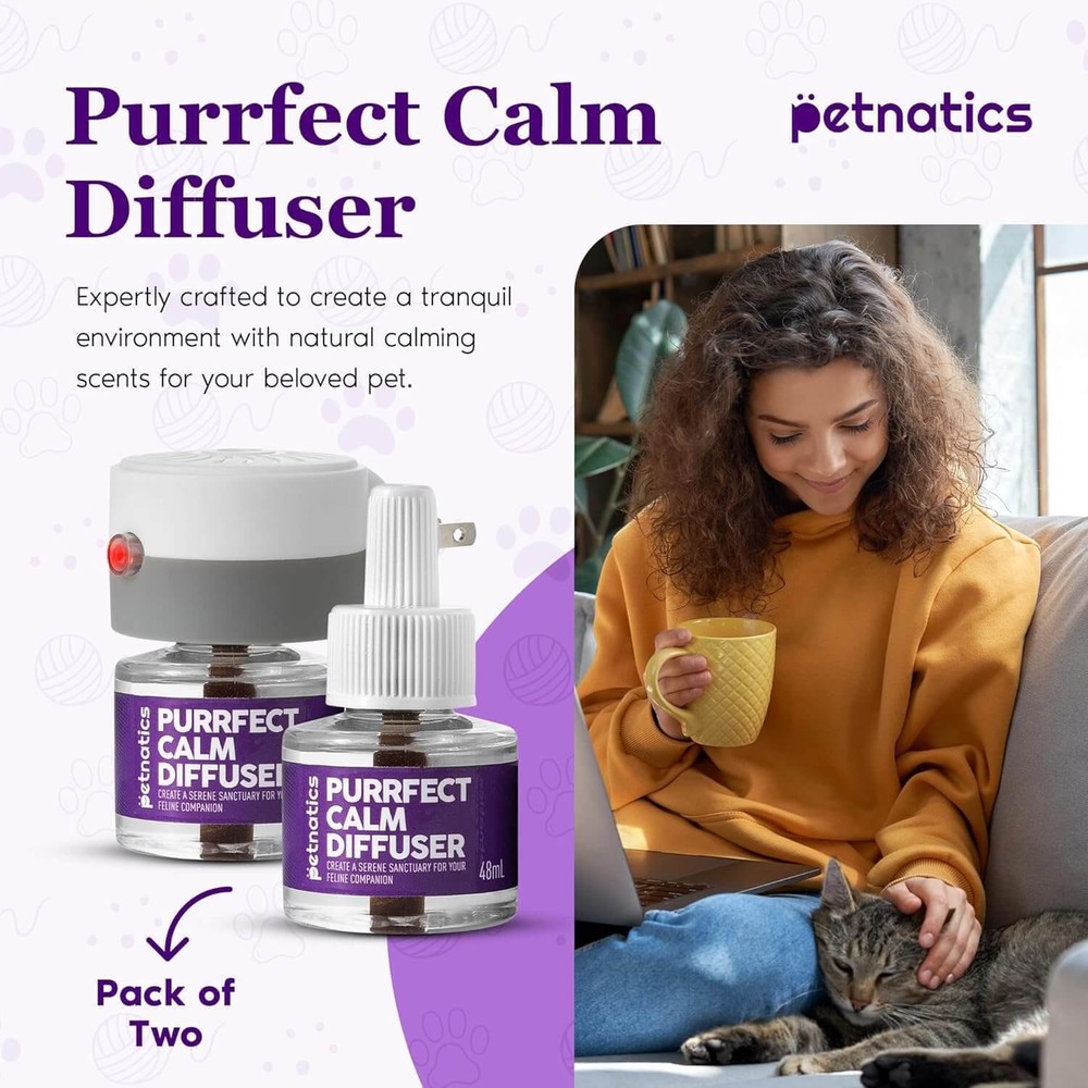 Purrfect Calm Cat Diffuser – Natural Odorless Calming Solution for Stress Relief