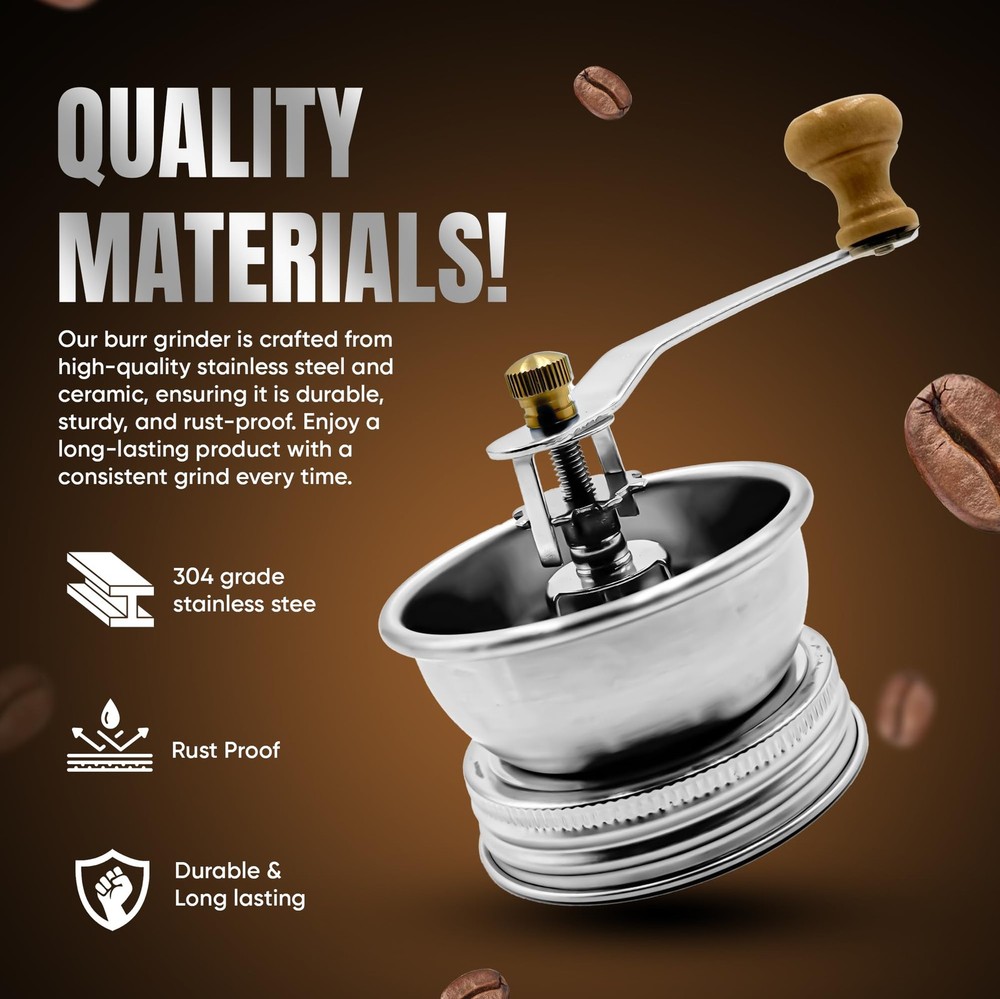 Stainless Steel Coffee Grinder Lid Attachment for Regular,