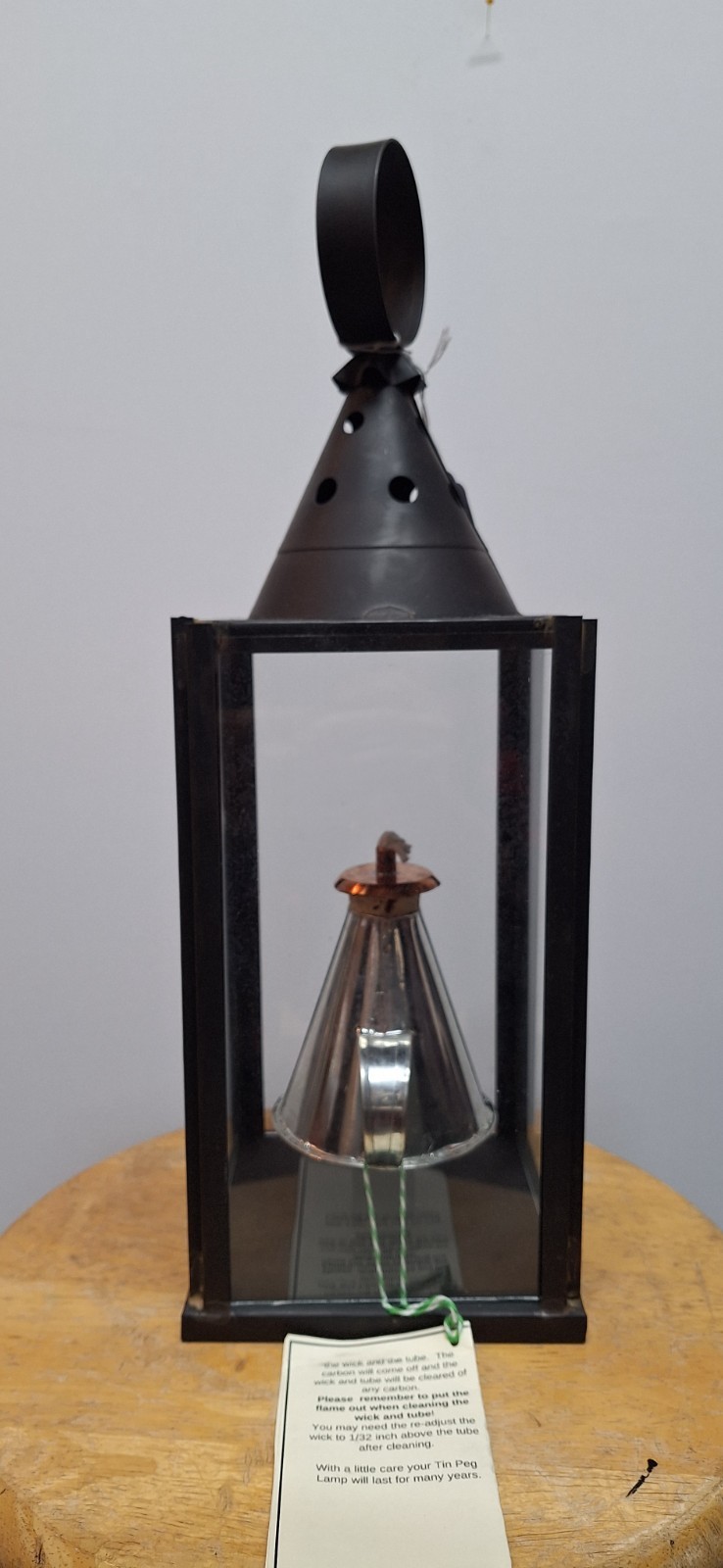18th Century Reproduction peg lamp oil lamp
