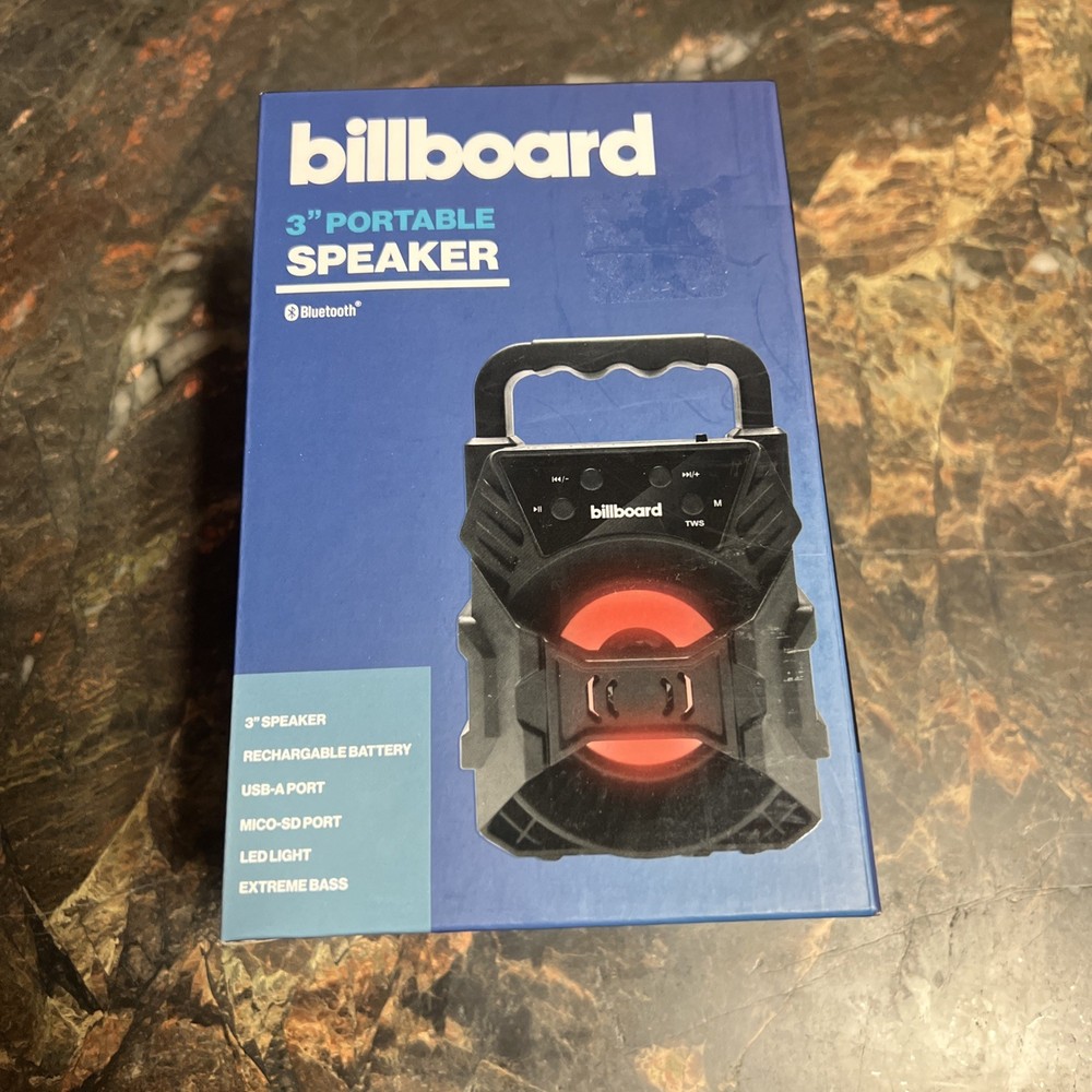 Billboard Portable Bluetooth Speaker - wireless - NEW IN BOX - GREAT GIFT