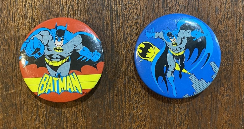 Two Vintage Batman Pins