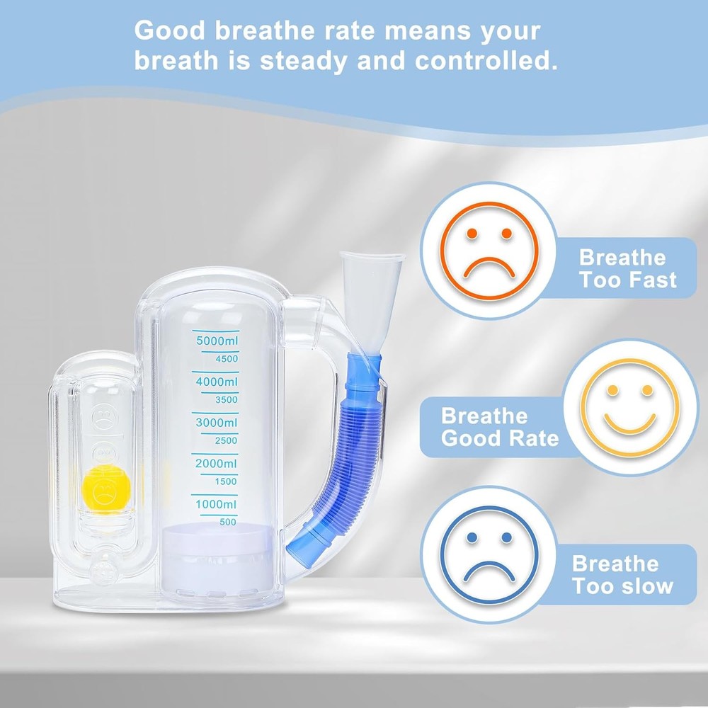 Breathing Trainer Lung Exerciser with Flow Indicator