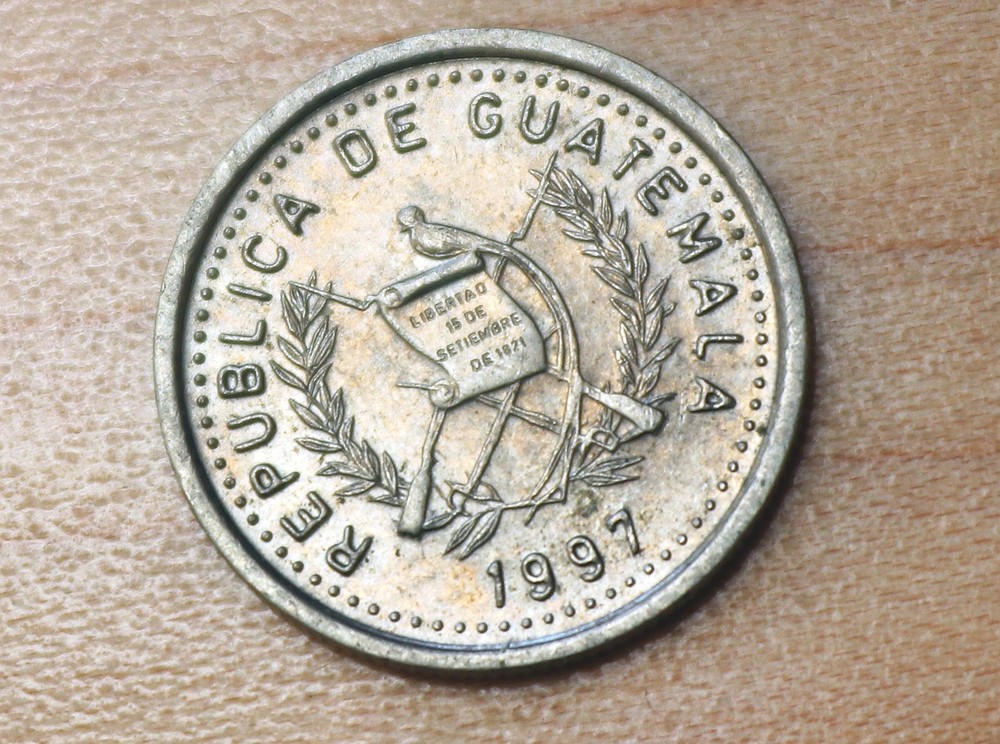 1997 Guatemala 5 Centavos Kapok Tree