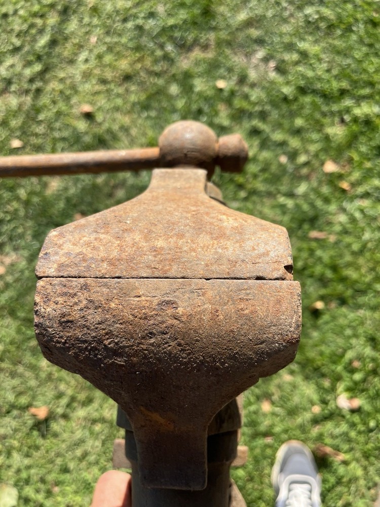 Antique Sanderson Sheffield Blacksmith's Vice Post Leg