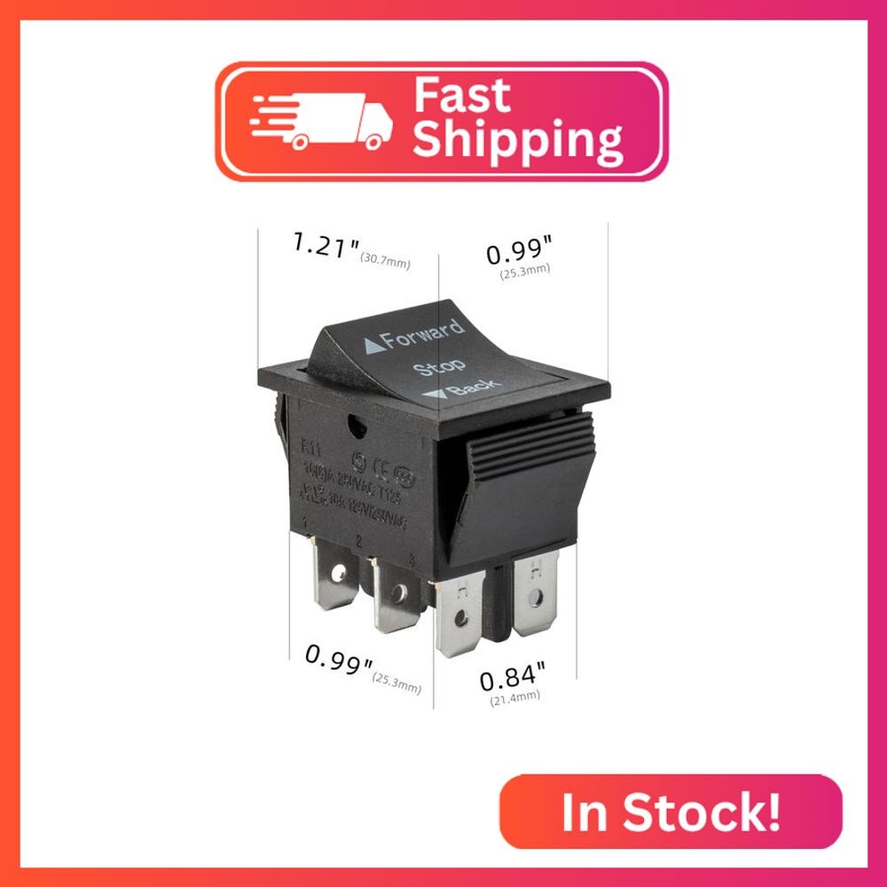 ToiCottage 2 Pcs Universal 6V 12V 24V Forward Reverse Switch Compatible with Pow