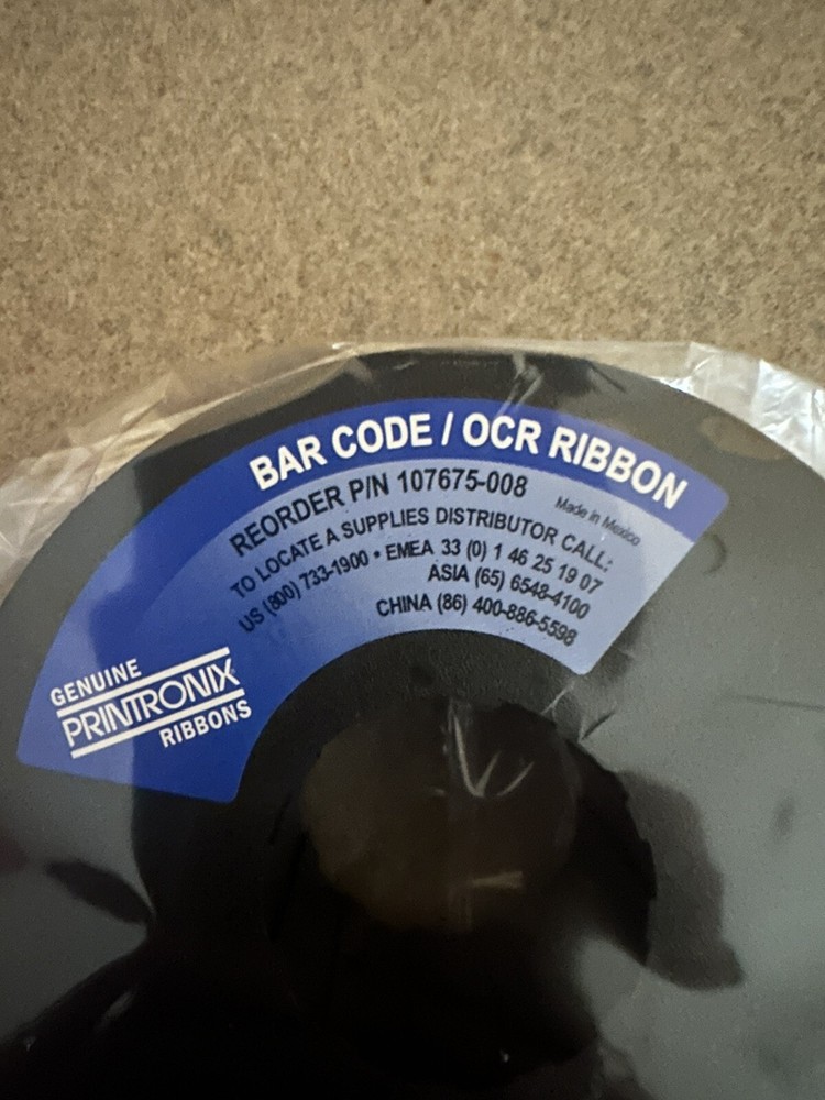 Printronix 107675-008 Line Matrix Bar Code/OCR P5000 1 Single Ribbon NEW