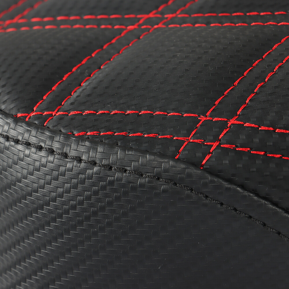 Red Lattice Stitch Step-Up Seat For Touring Road King Electra Street Glide 08+