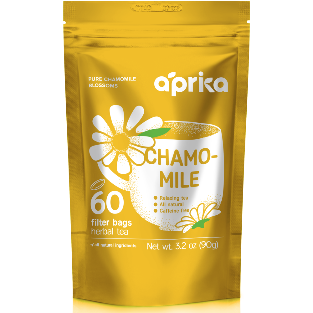 Pure Chamomile Tea - no stems, 100% Natural Herbal Tea, 60 bags, USA seller