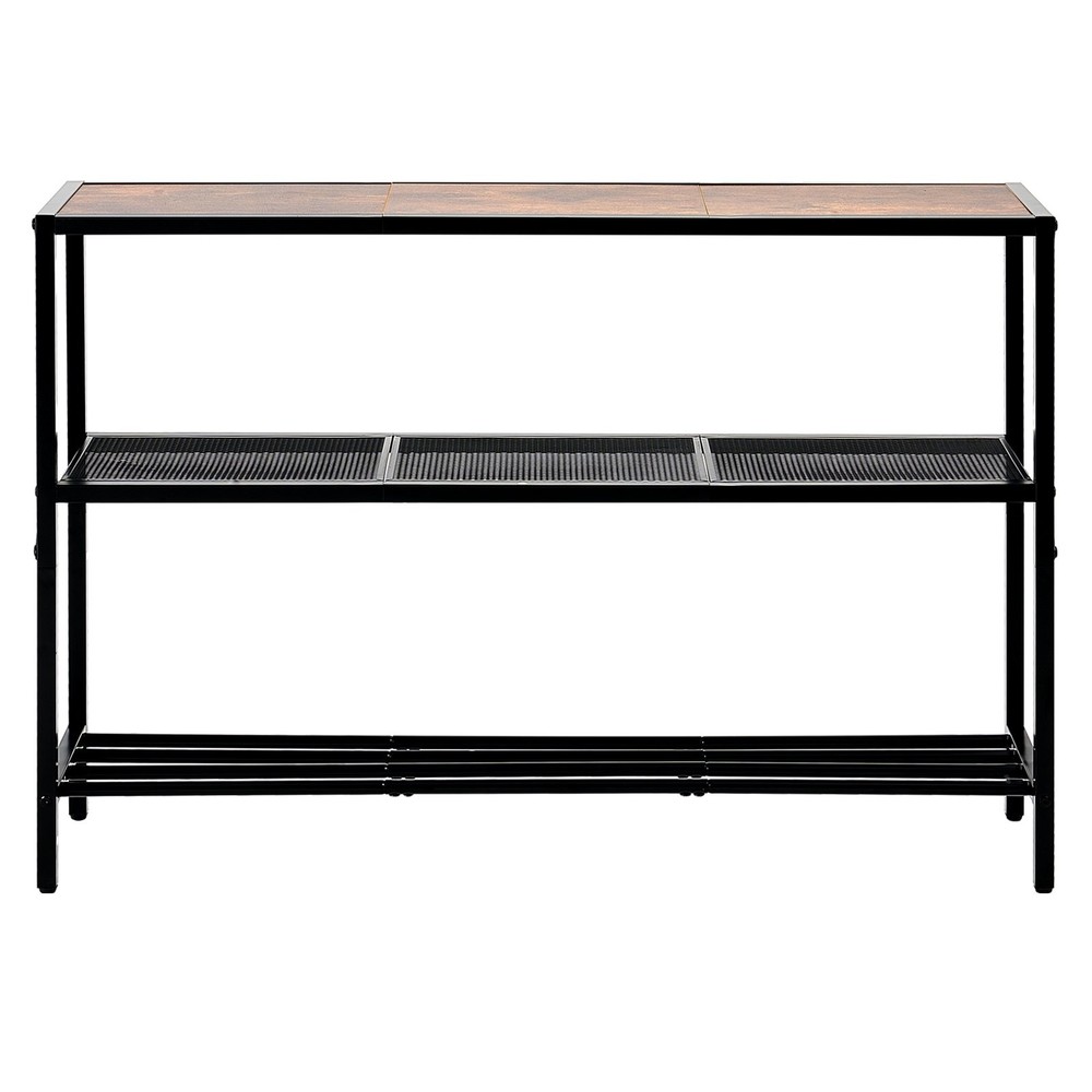Narrow Console Sofa Table, 41.7 inches Behind Couch Table, 3-Tier Long Entryway