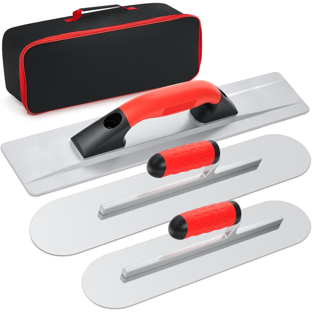 4 Pcs Concrete Hand Tools Set Includes Cement Magnesium Hand Float 16'' x 3-1.