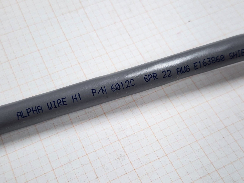 Alpha Wire 6012C 22/6P Individually Shielded Twisted Pairs Control Cable /10ft