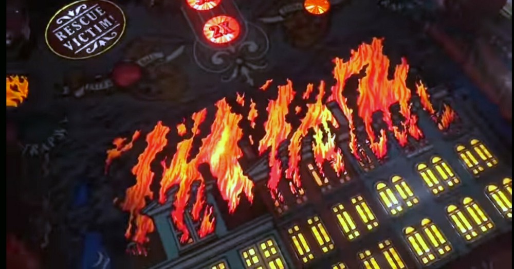 Williams FIRE FIRE! Pinball Machine Flame Unit FLAME EFFECT DECAL