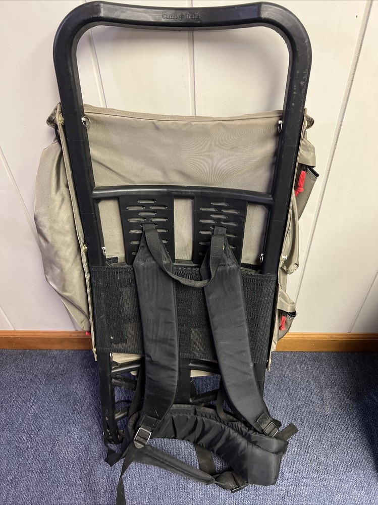 Camp Trails External Frame Hiking Backpack Size L Red and Tan