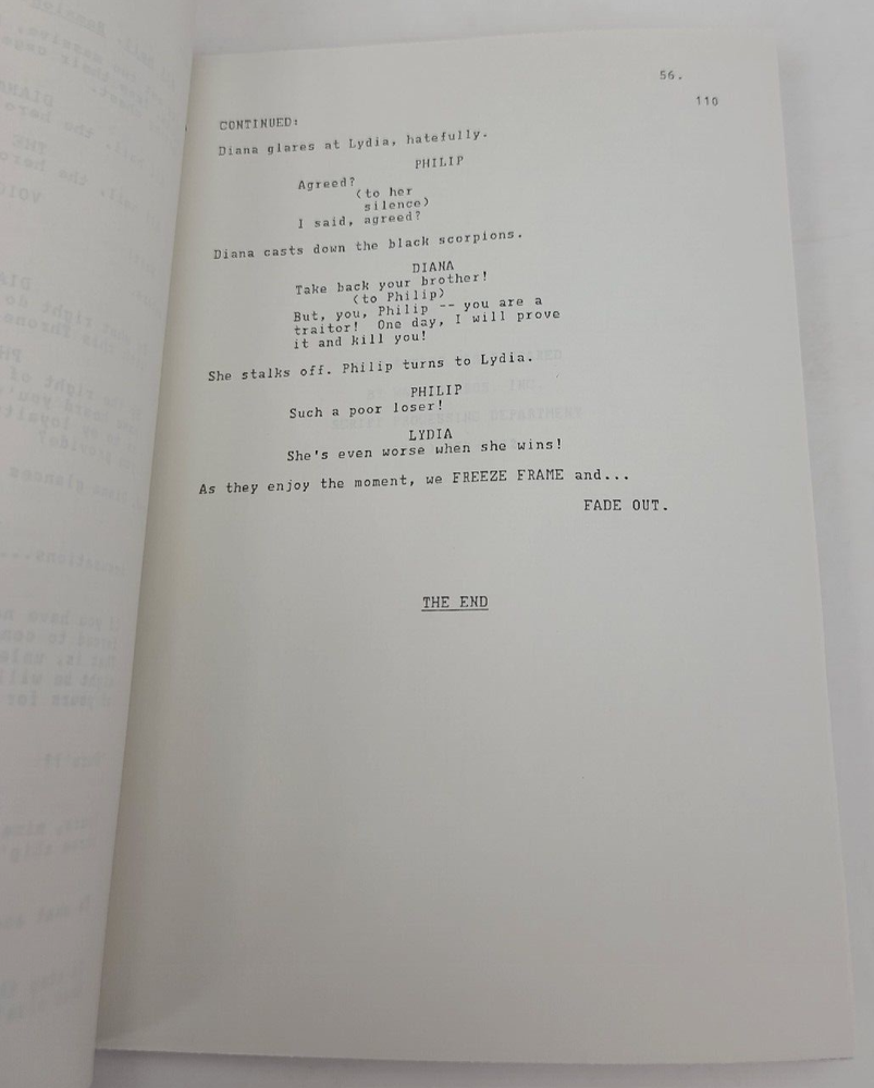 V / David Braff 1984 TV Script, Frank Ashmore "The Secret Underground"