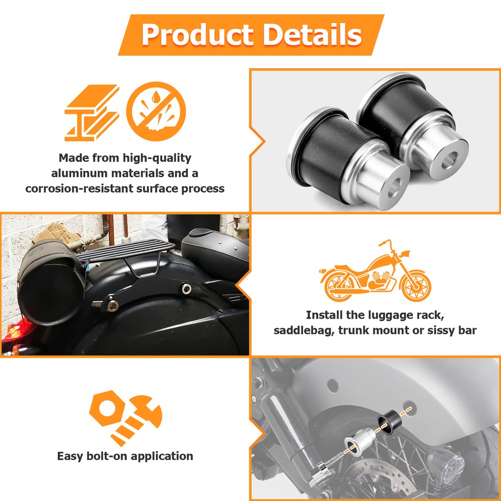 Docking Spool Mount Kit Quick Release For Indian Chieftain Roadmaster 2014-2018