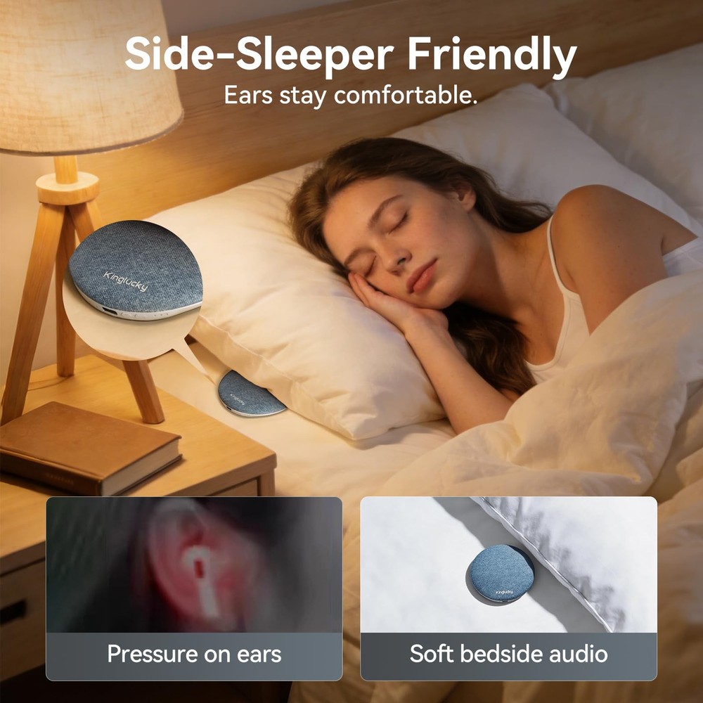 Pillow Speaker for Sleeping, Mini Bluetooth Speaker Under Pillow with Built-i...