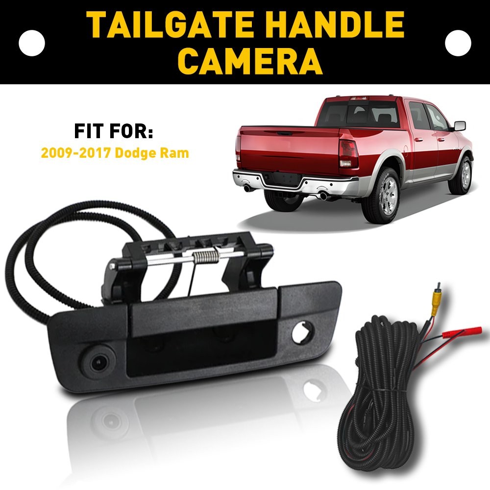 Rear Tailgate Handle with Reverse View Backup Camera For Dodge Ram 2009-2017
