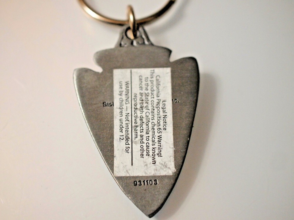 Wolf Arrowhead Key Chain
