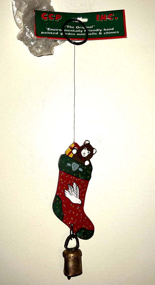 New Christmas Stocking Hand Painted Mini Bells And Wind Chimes