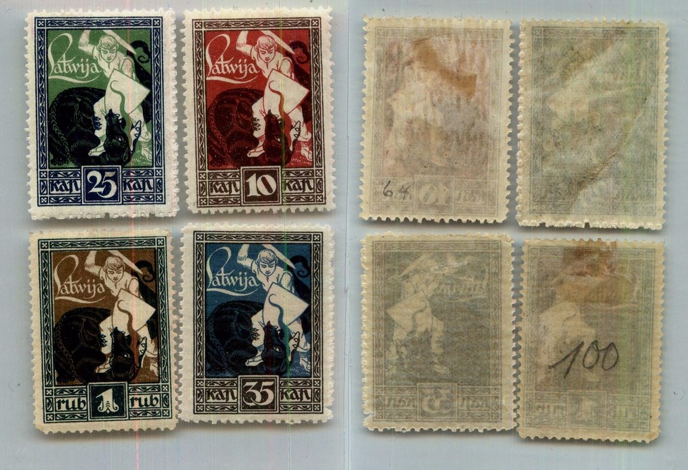 Latvia 🇱🇻 1919 SC 64-67 mint . rtc633