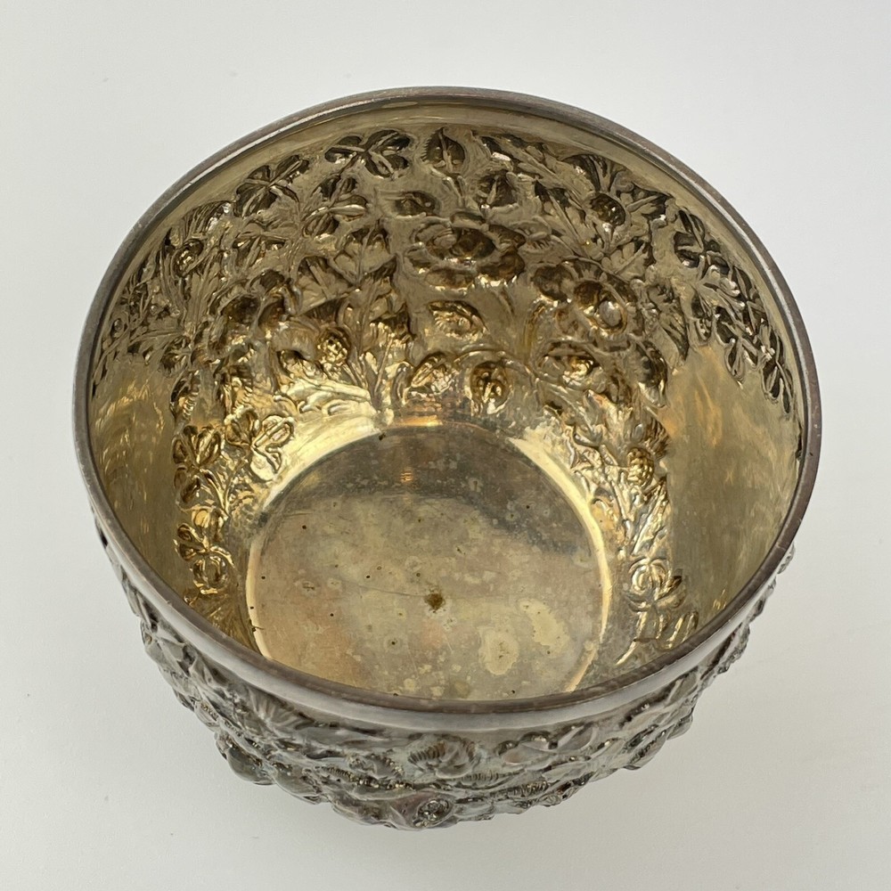 Antique Solid Silver Rose Clover Thistle Jug & Bowl Goldsmiths & Silversmiths