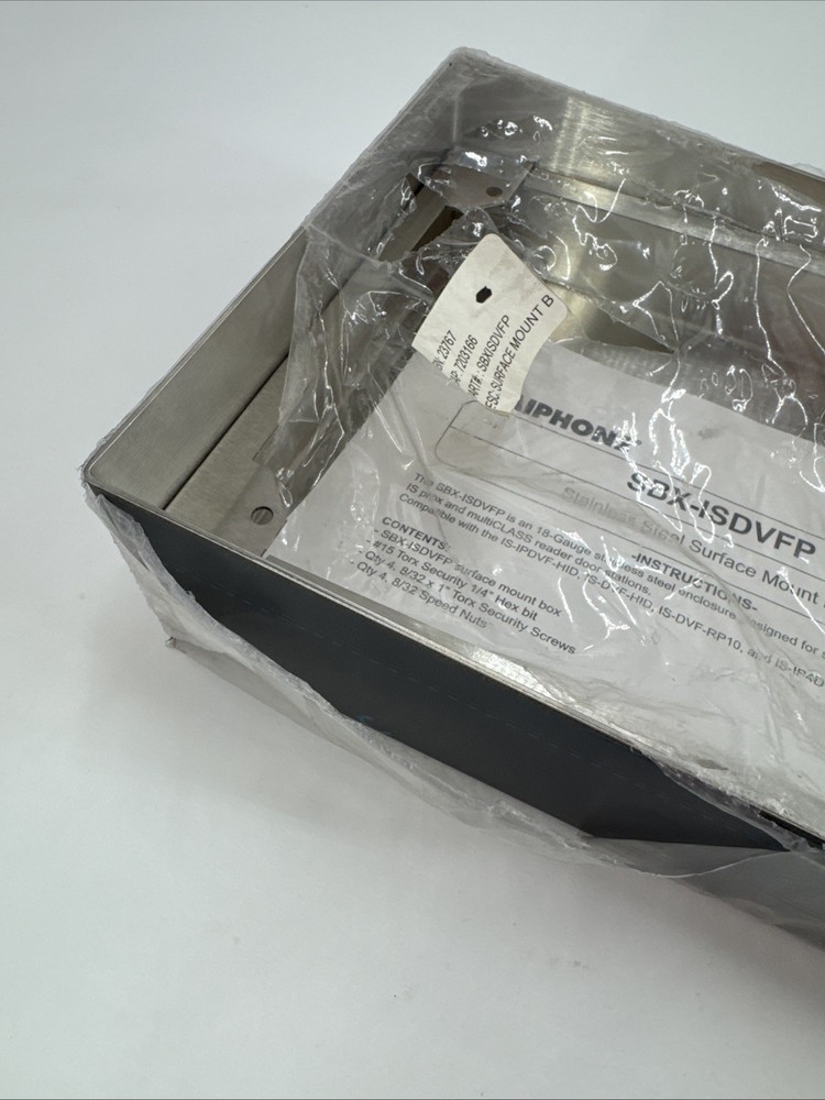 Aiphone SBX-ISDVFP Surface Mount Box for Card Access Door Stations NOS