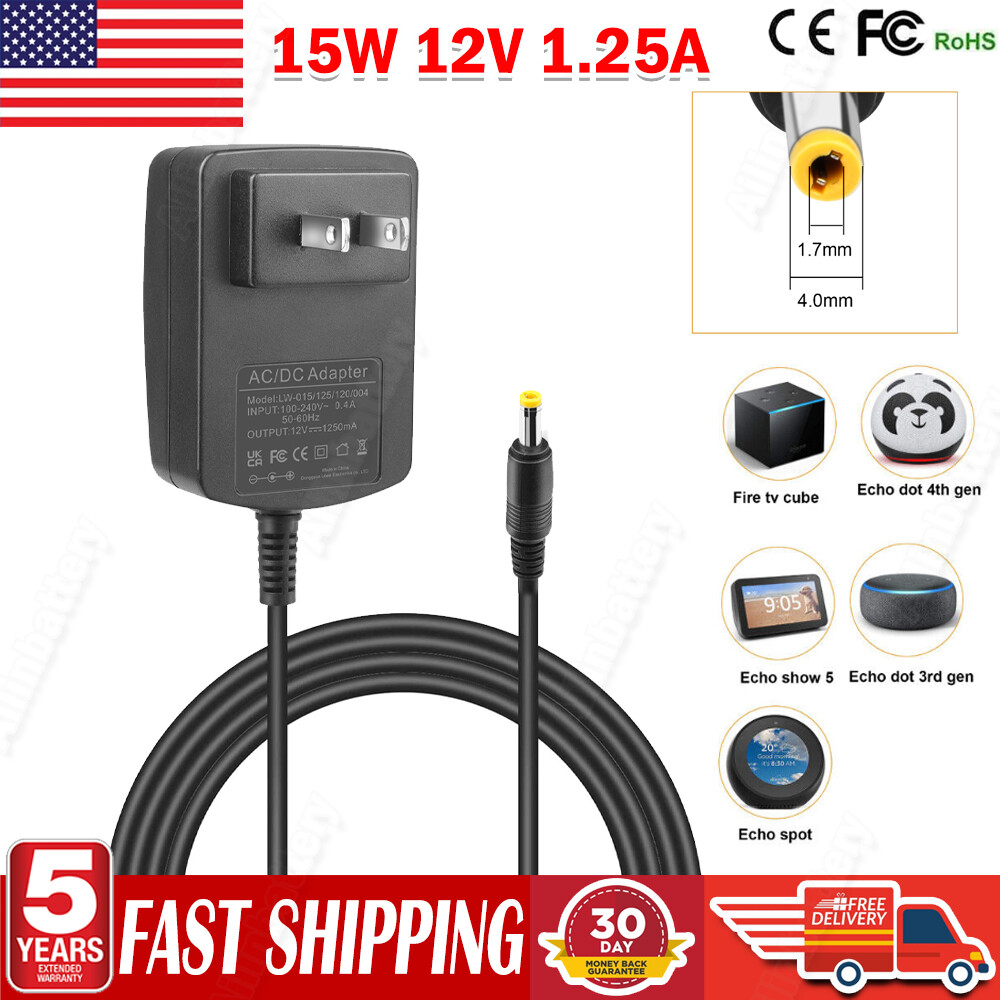 Adapter Charger For Amazon Echo Dot 3rd Gen 4th Gen Alexa Echo Spot Fire TV Cube