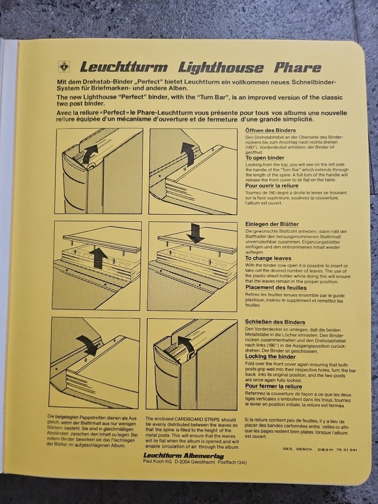 LIGHTHOUSE Turnbar Binder & Slipcase Great Britain 1985-2000 Sf Hingless