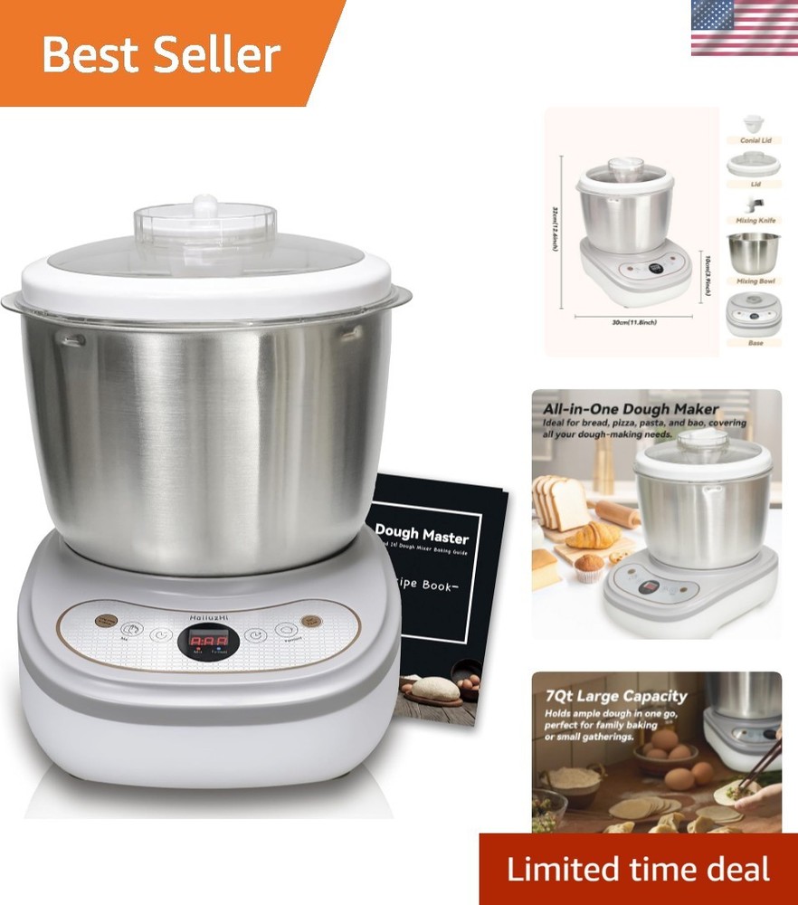 7.4Qt Automatic Dough Maker with Fermentation Function - Perfect for Homemade...