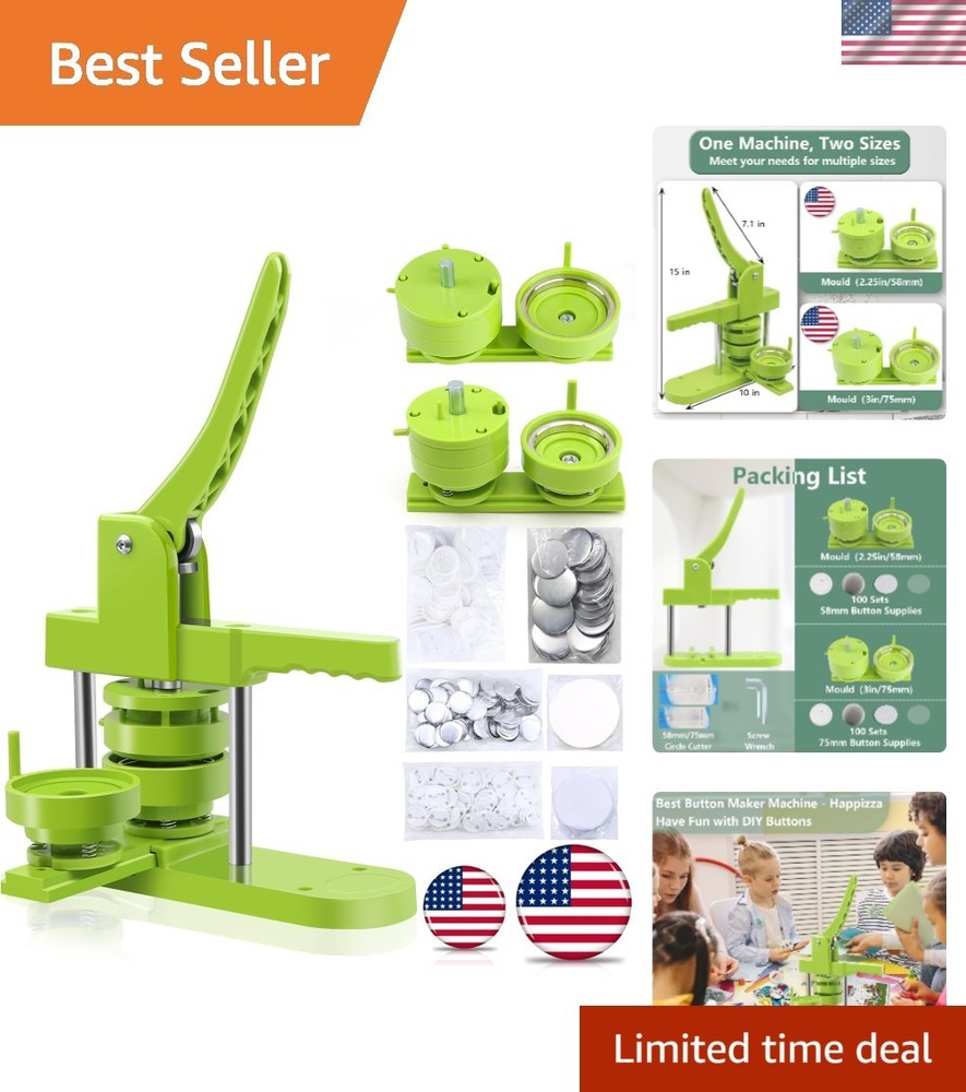 Elegant Crafting Assistant: 200-Piece Button Making Machine for All Skill Levels
