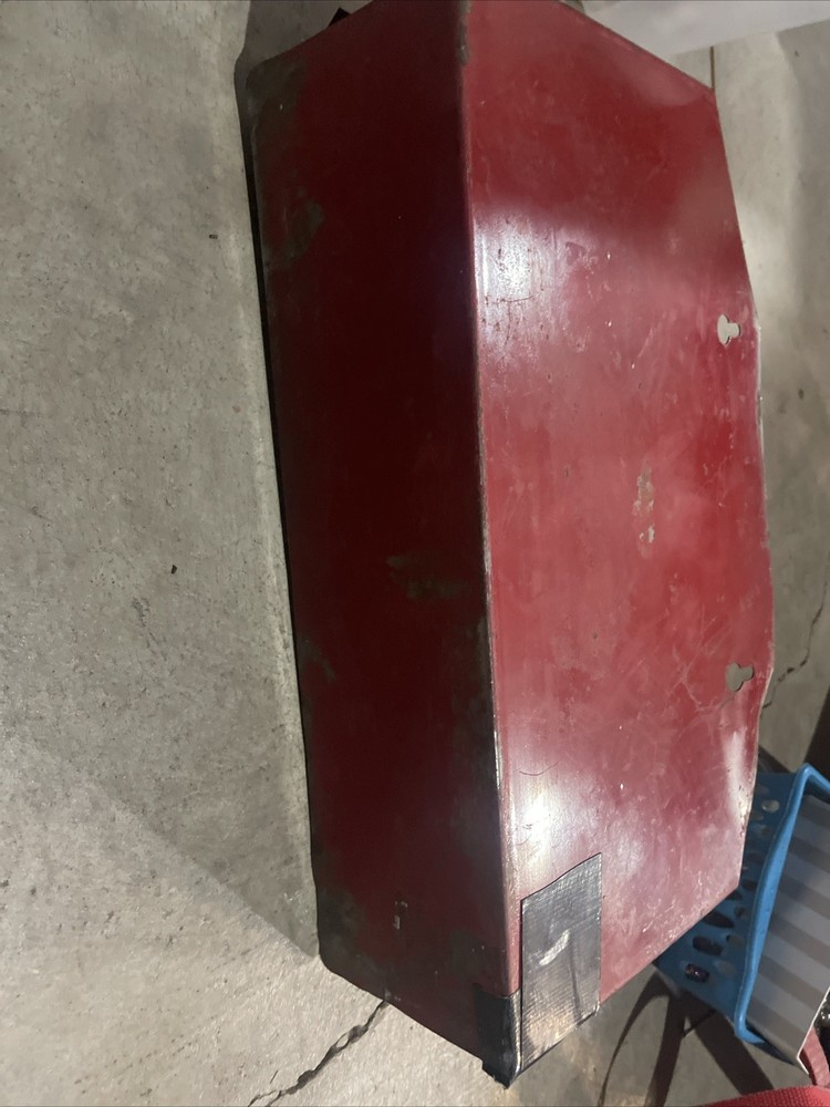 Vintage Red Metal Tool Caddy