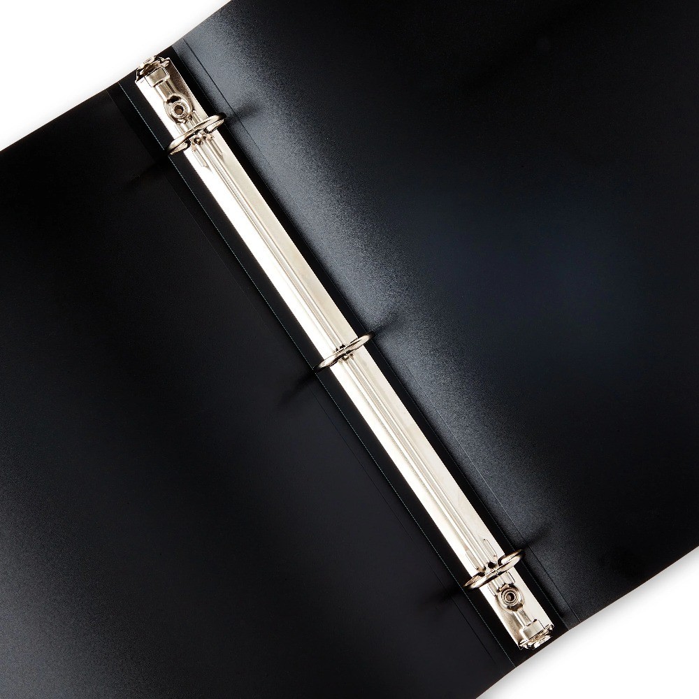Poly Standard 1 Inch Round Ring Binder 6 Pack Black