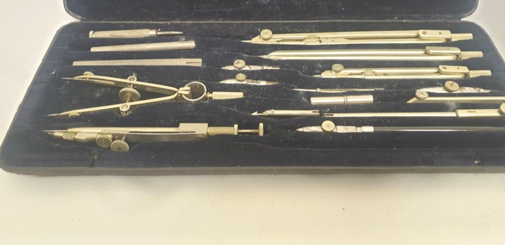 Antique Technical Drawing Instrument Set