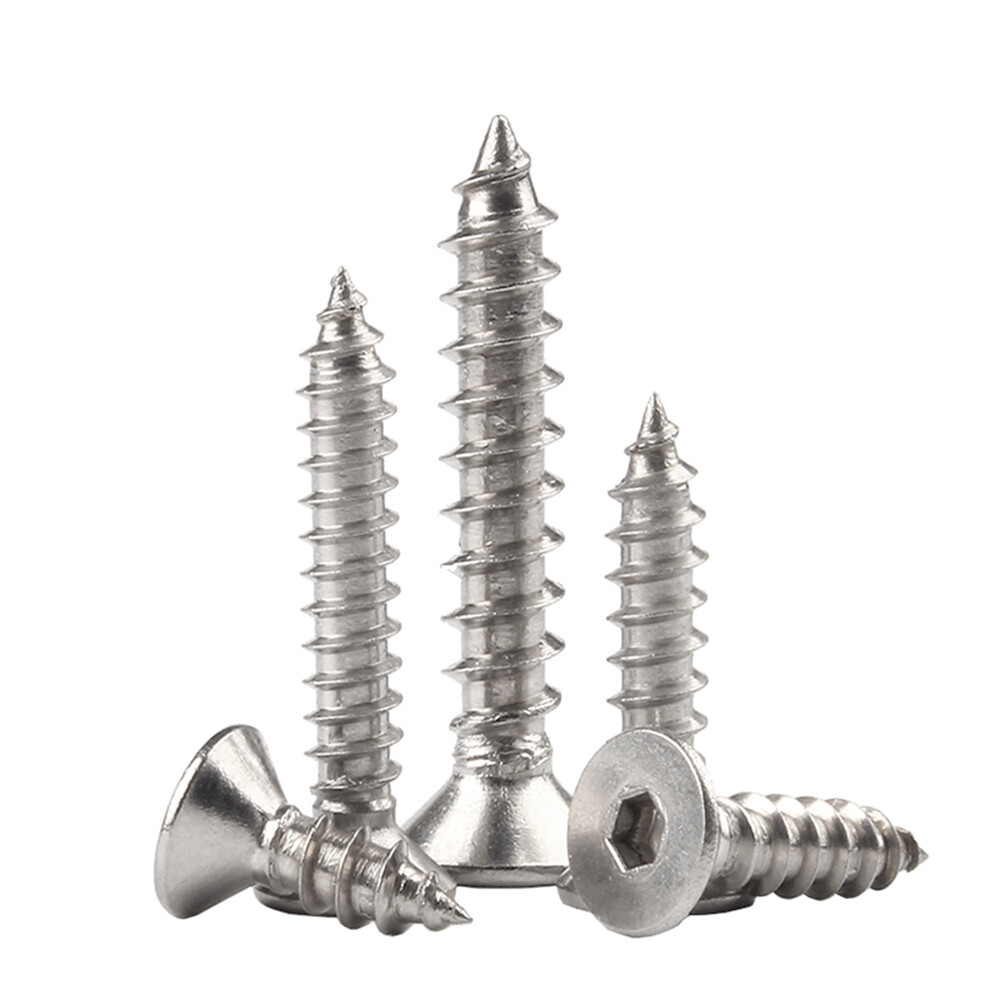 Hex Socket Countersunk Flat Head Self Tapping Screws 304 Stainless Steel M2-M6