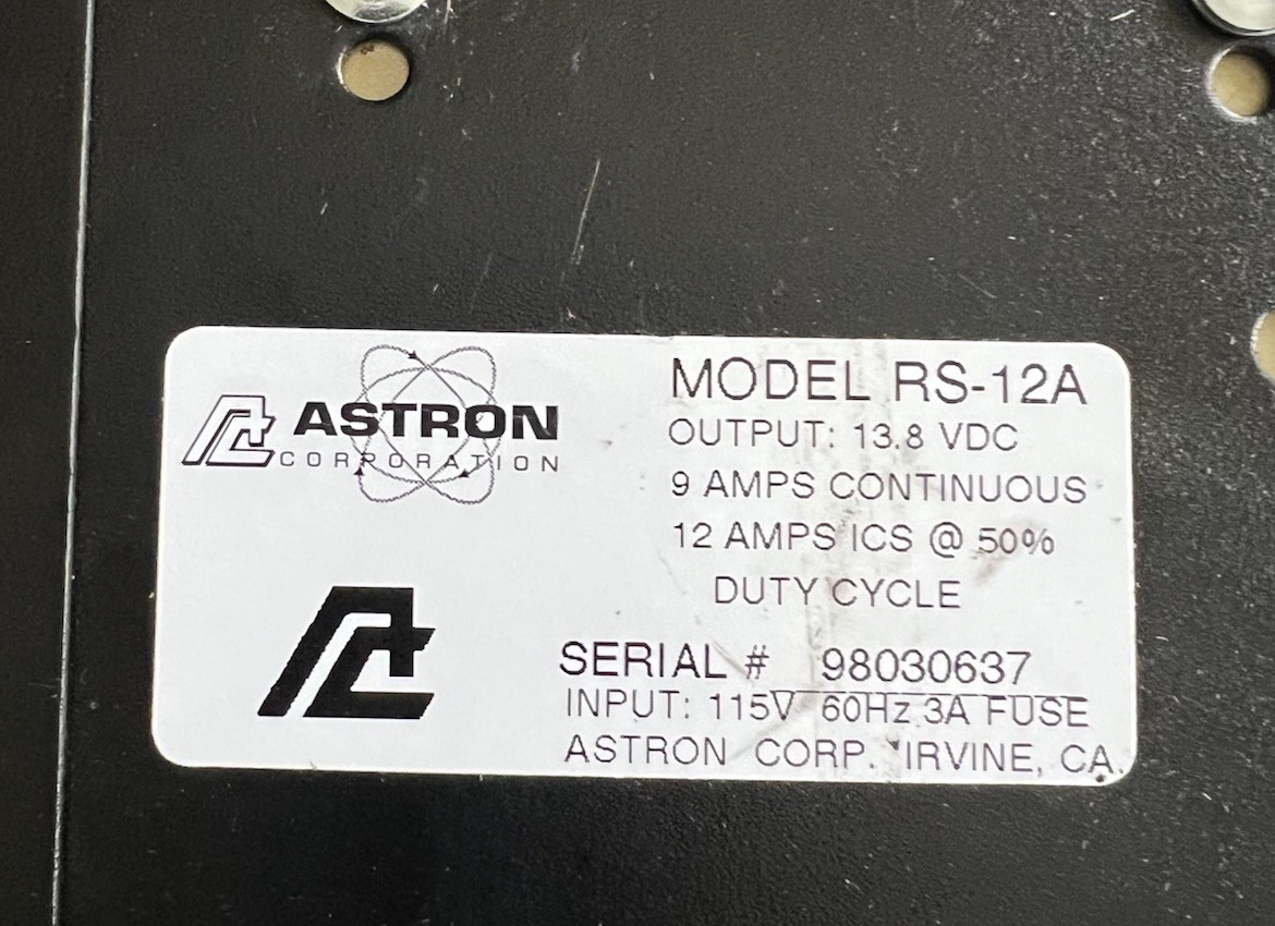 Used Astron RS-12A Power Supply Transformer 13.8 Volt IV17443