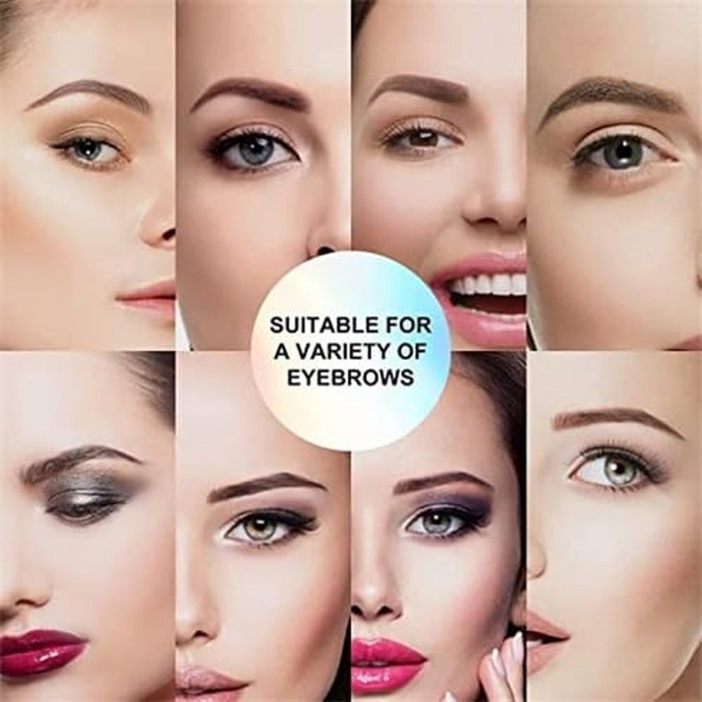 Eyebrow Stamp Stencil Kit - One-Step Eyebrow Stencil with 24 Reusable Thin & ...