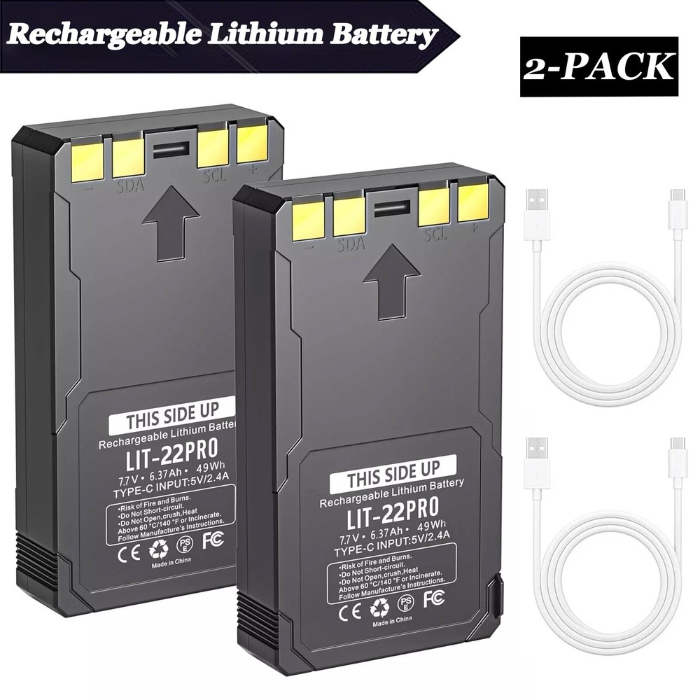 2-Pack Rechargeable LIT-22 Battery Compatible For Trail Camera Flex-M Flex G-36