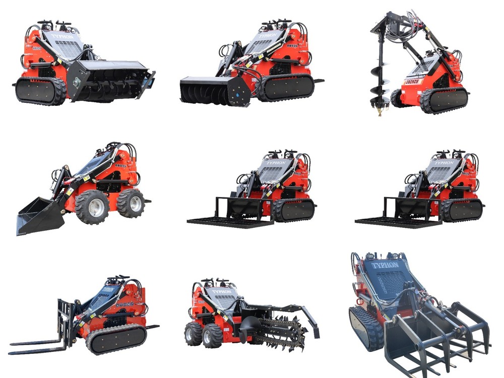 Snow Blower mini skid steer loader attachments for TYPHON STOMP skidsteer\