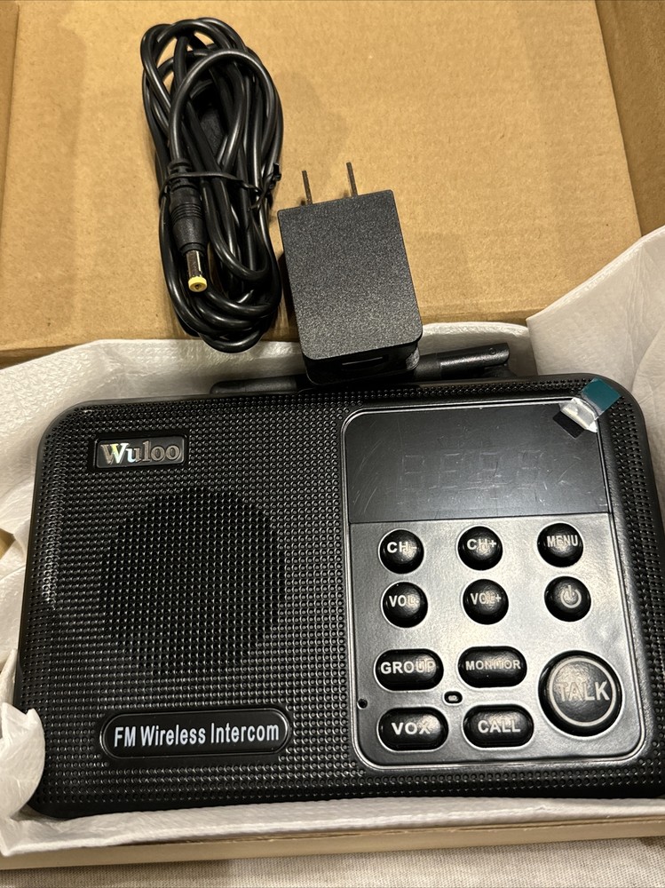 Wuloo 2 Pack Wireless Home Intercoms System Black Model: W888-P3