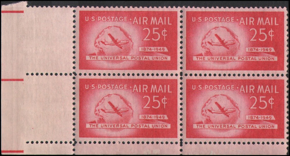 US #C44 MNH plate block