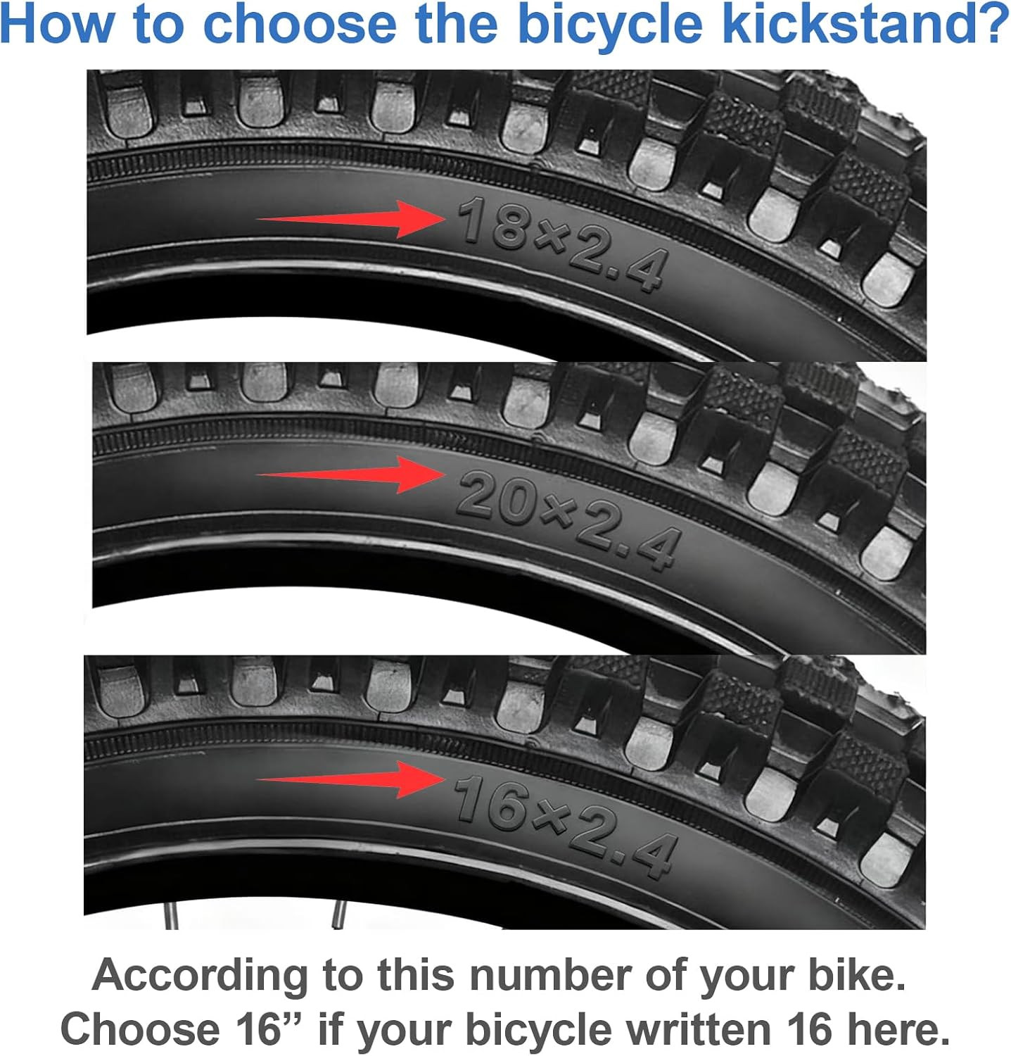 Kickstand for Kids Bike, Adjustable Premium Bike Kickstand for 16 18 20 Inch Whe