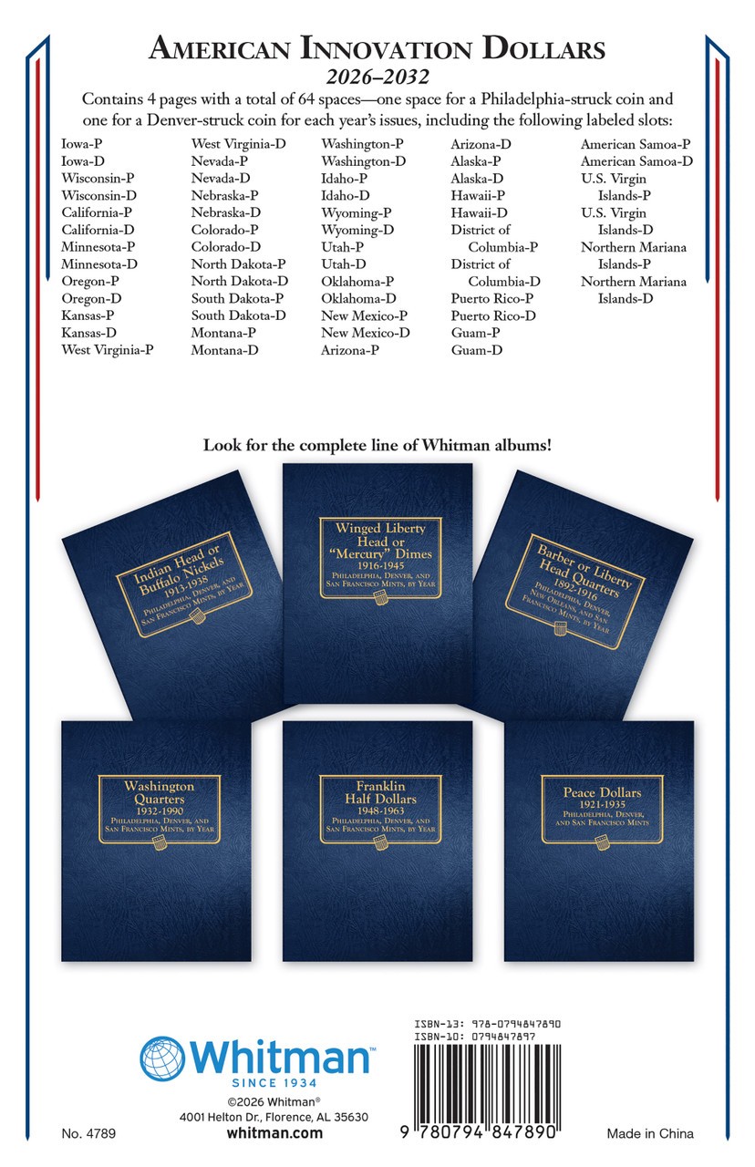 Whitman Classic® Coin Album - American Innovation Dollars Volume II: 2026-2032
