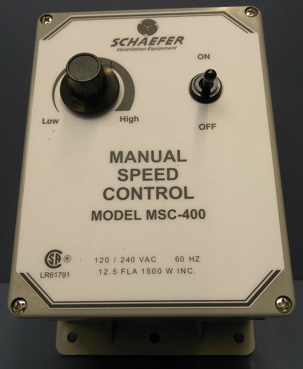 Schaefer Manual Variable Speed Fan Control, 115/230 volt. model MSC-400