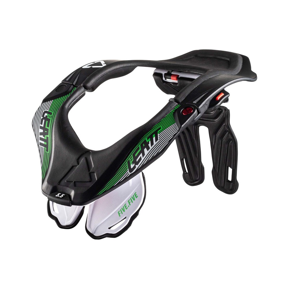 LEATT 5.5 Motorcycle Neck Protector Black White CE Certified