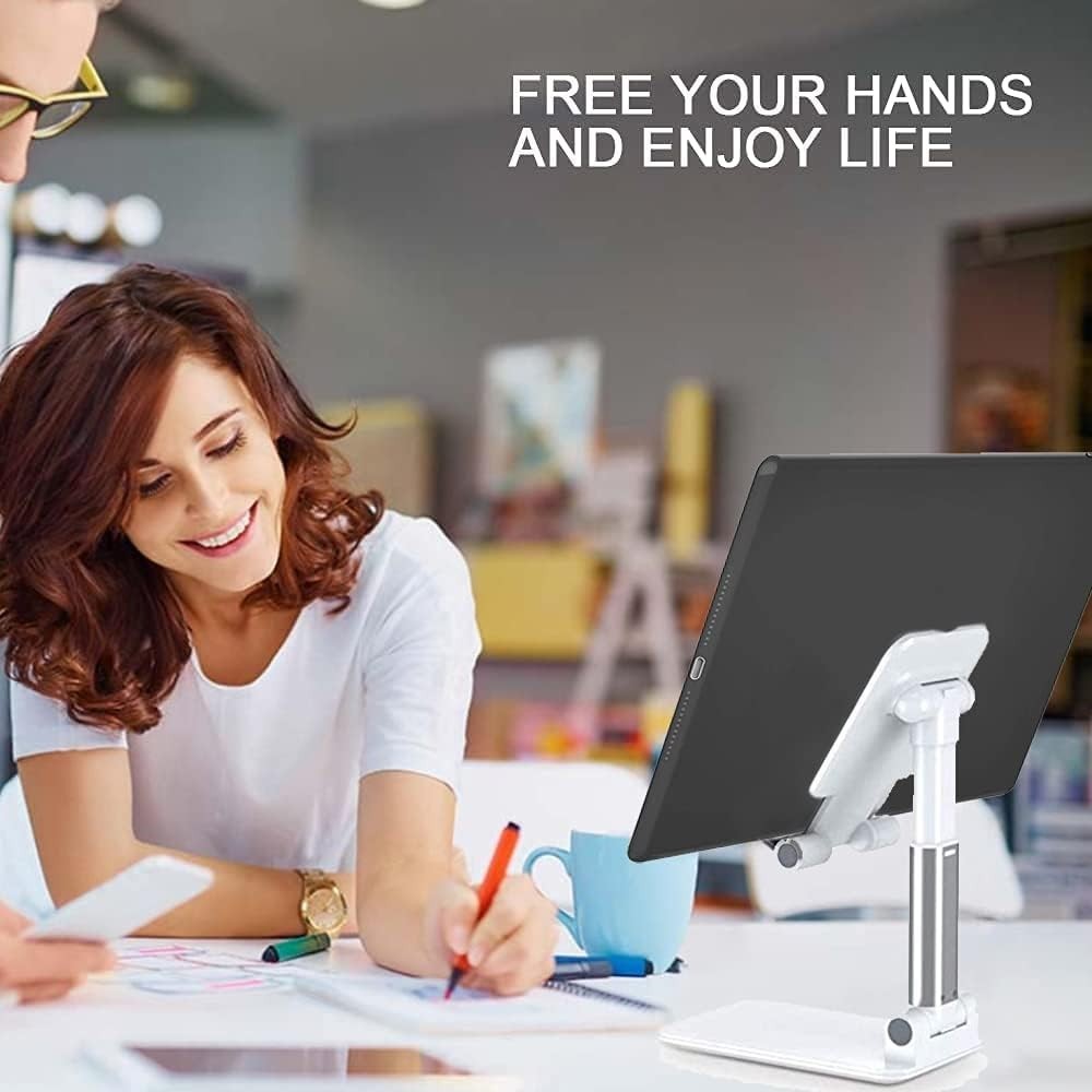 Cell Phone Stand, Adjustable Angle Height Stand for Desk, Fully Foldable (2pcs)